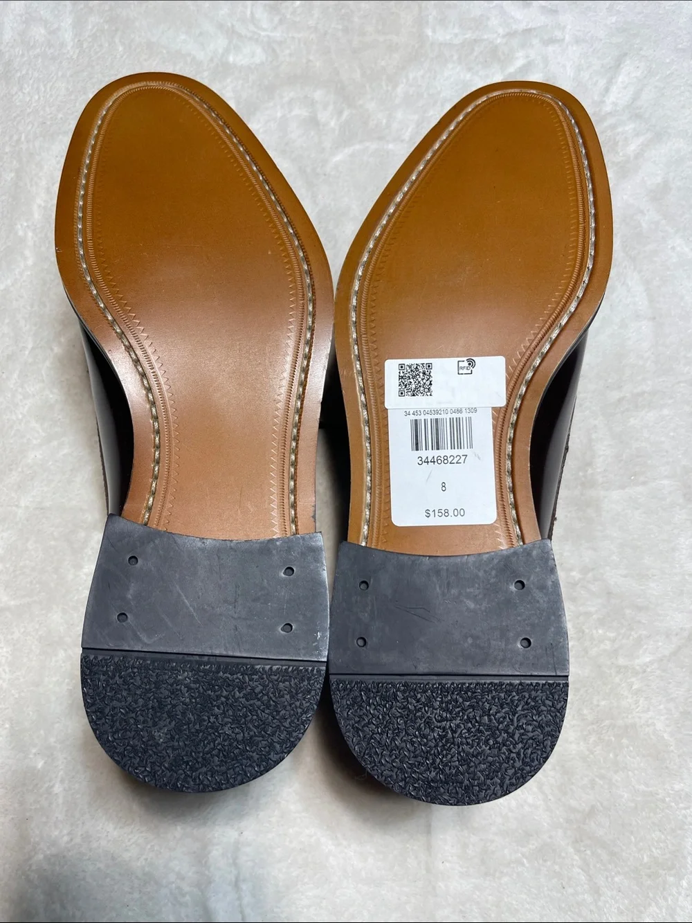 Express Men's Polished Dark Brown Derby Oxfords Size 8 Men’s